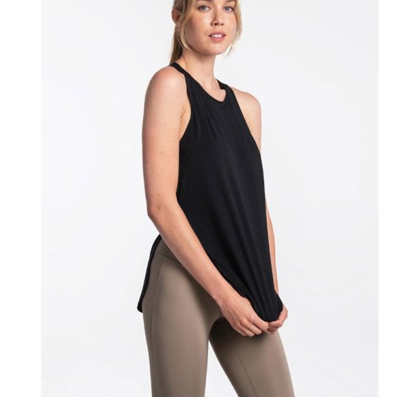 NWOT Lole Racerback Performance Wool Tunic Tank Top LSW4157 Black XL - Picture 2 of 5